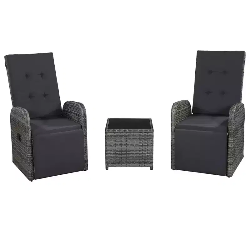 vidaXL Bistro Set Grey, Dark Grey