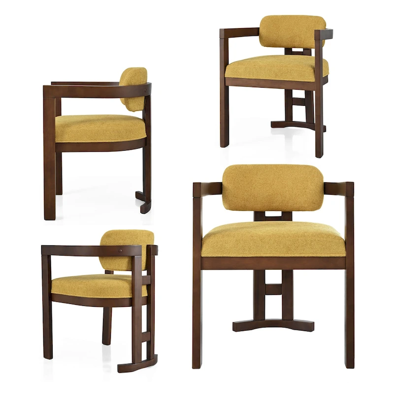 Christopher Knight Home - Evelyn Upholstered Rubberwood Dining Chairs (Set of 4)