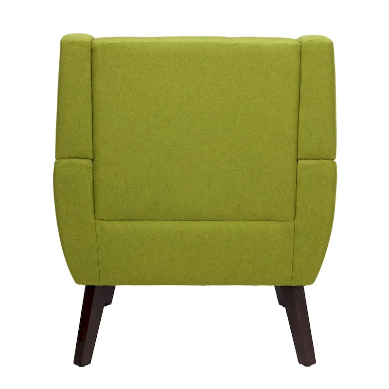 Tufted Upholstered Armchair with Wood Legs
