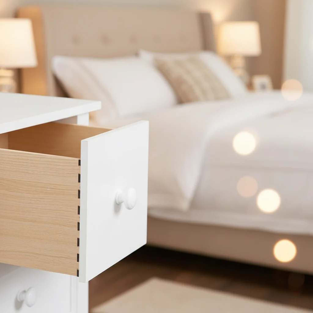 White 2 Drawer Night Stand