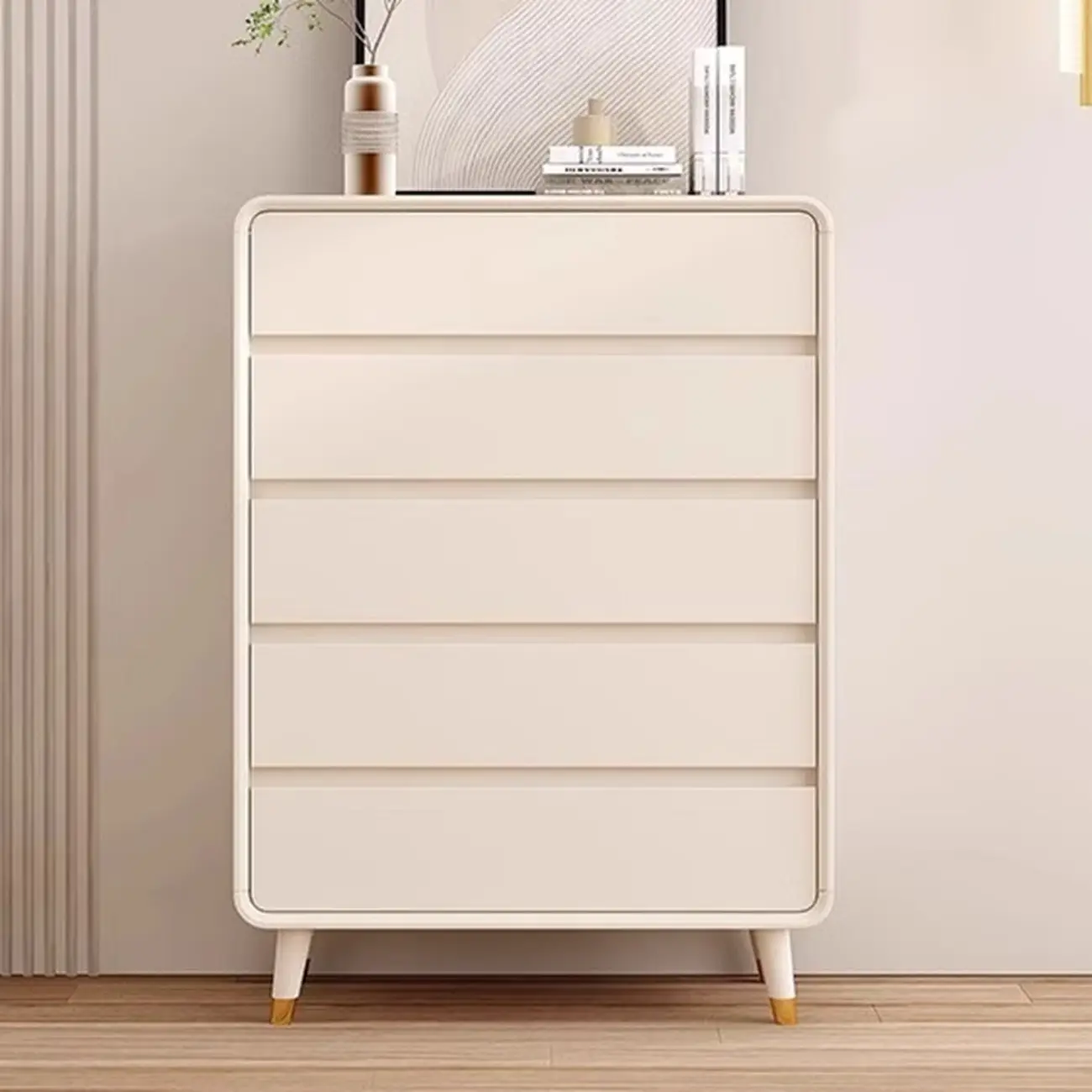 Minimalist Accent Chest for Indoor Use with Multi Drawers