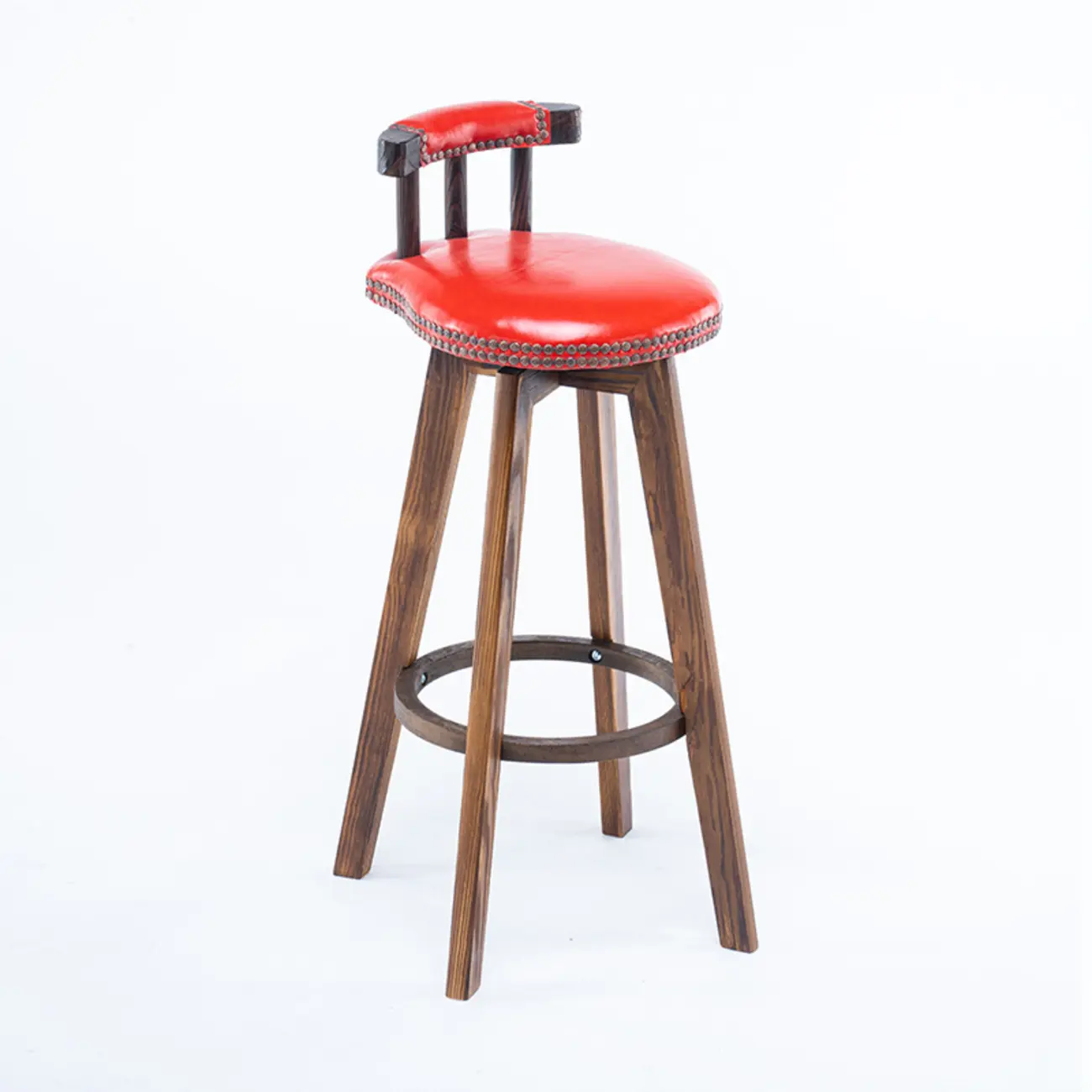 Bar Height Swivel Leather Modern Bar Stools