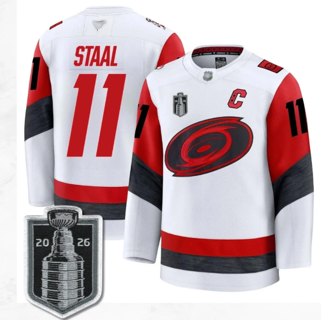 Carolina Hurricanes #11 Jordan Staal 2026 Stanley Cup White Jersey