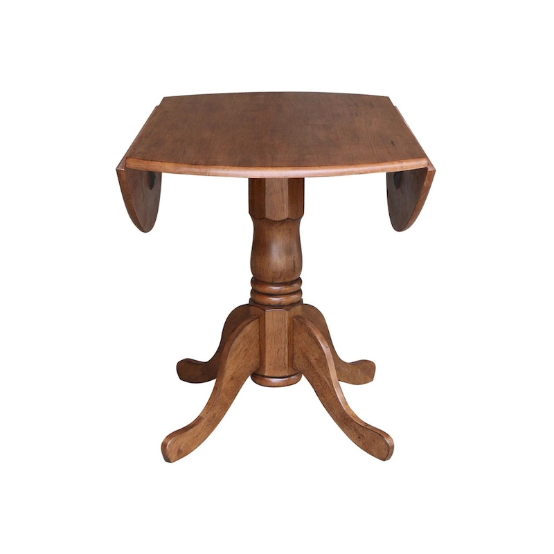 42 Solid Wood Dual Drop Leaf Table With 2 X-Back Chairs - 3 Piece Set