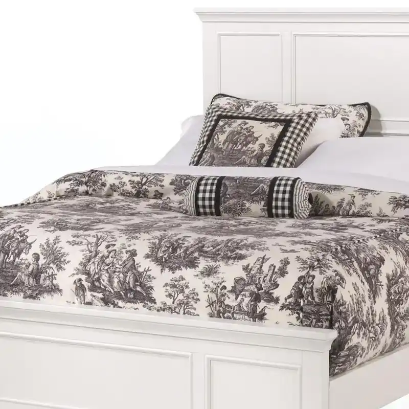 Homestyles Naples Off-White Wood Queen Bed