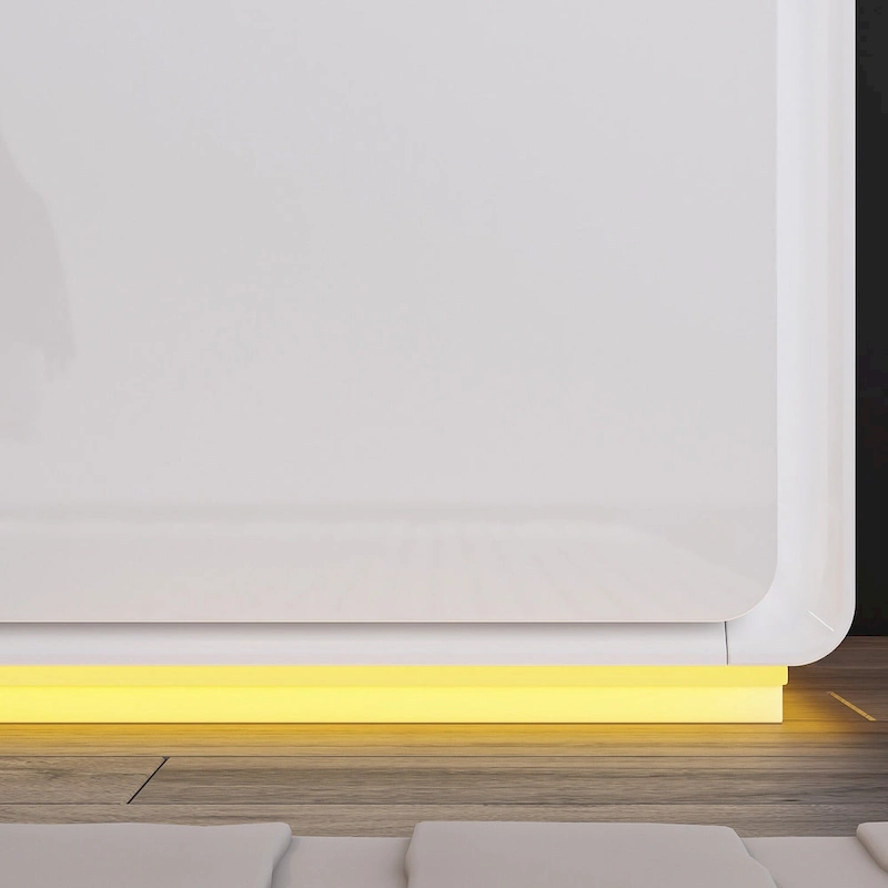 LED Nightstand White Modern Nightstand LED Night Stand Bedside Table