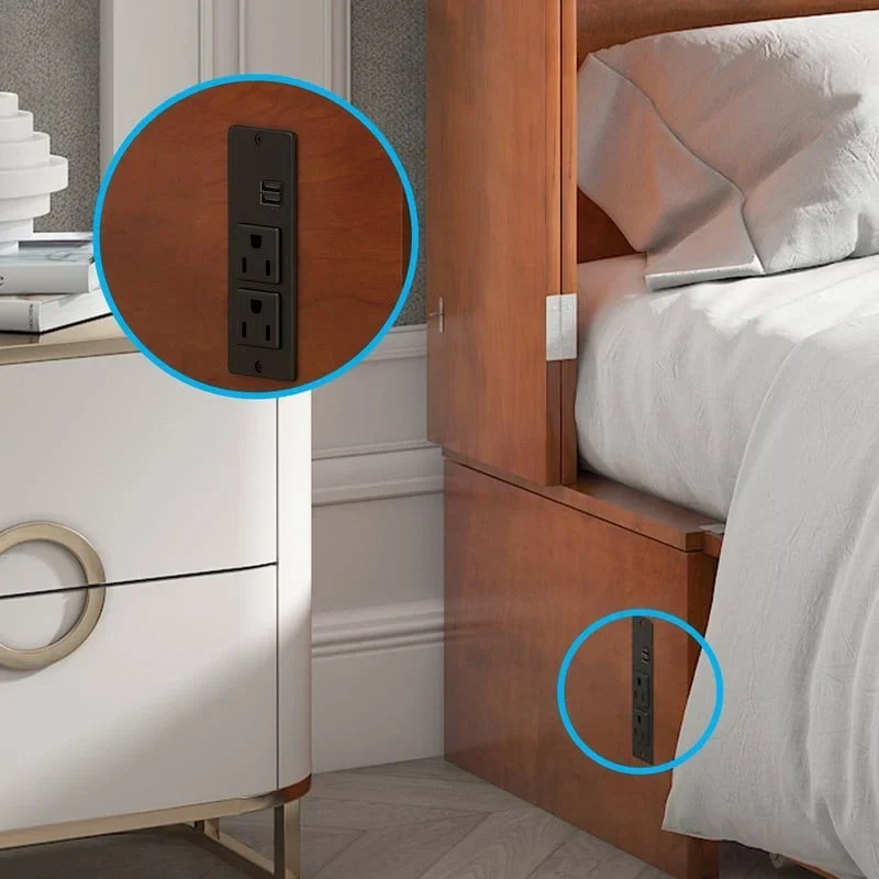 Mixoy Murphy Bed Cabinet Bed Chest with Mattress & Drawer