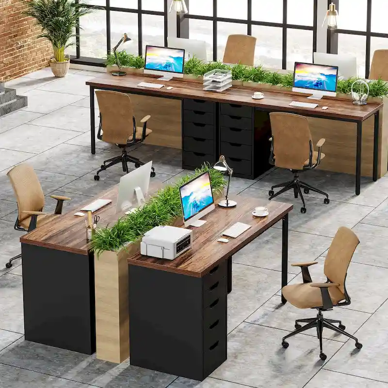 Modern Computer Desk Study Writing Table with 5 Drawers