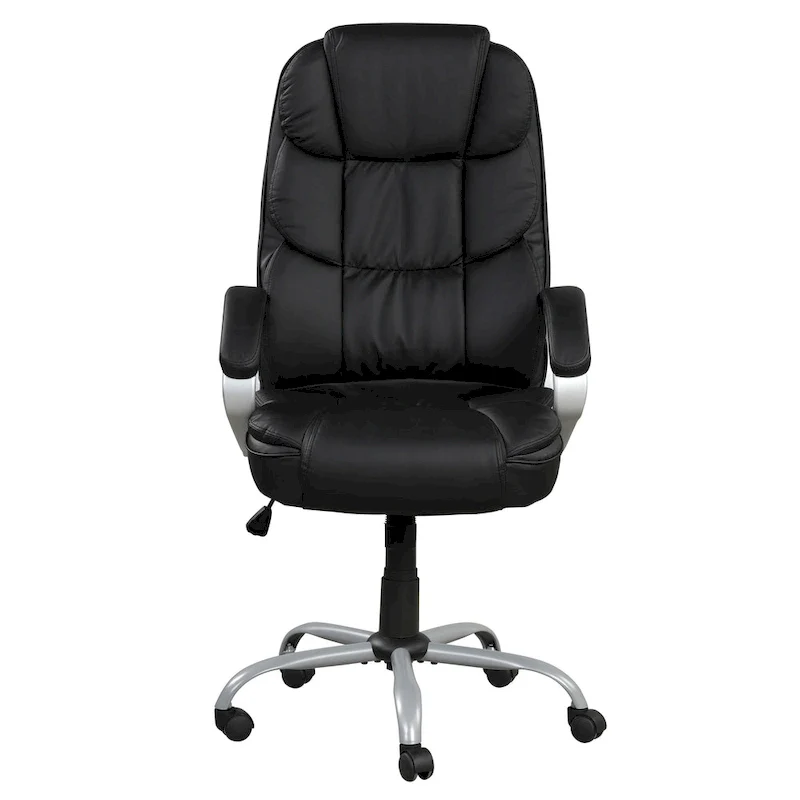 Mid-Back Ergonomic Swivel Office Chair with Padded Armrests