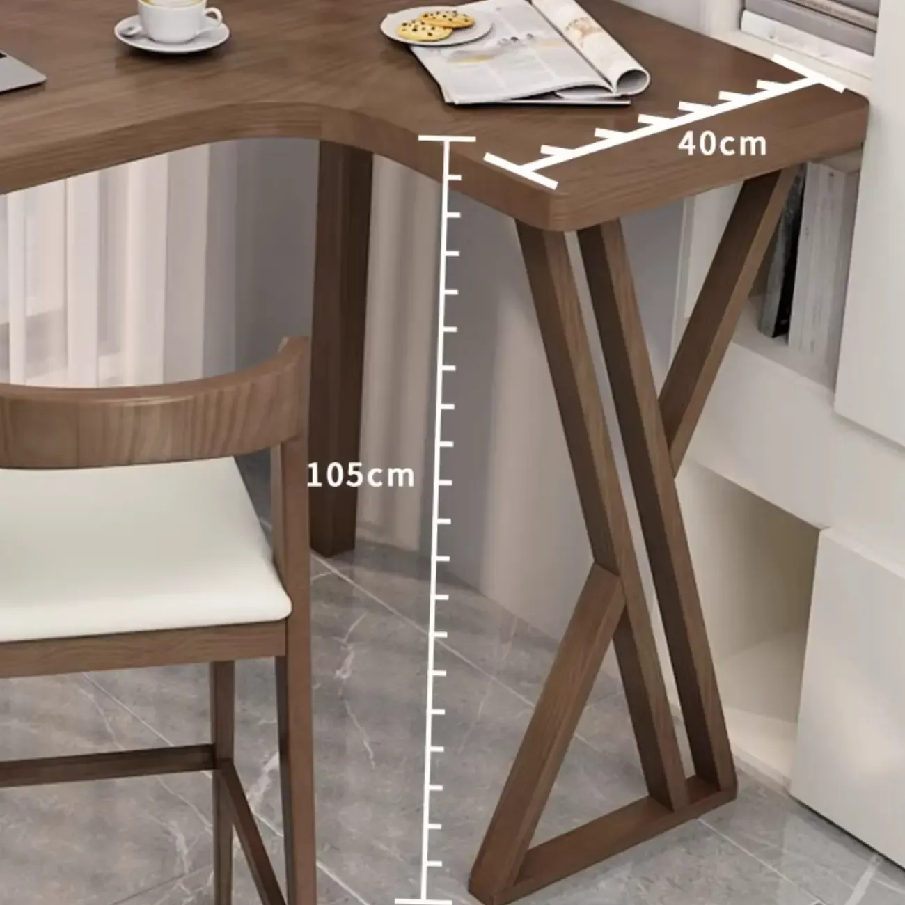 Smooth Brown Wooden Free Foam Bar Tables