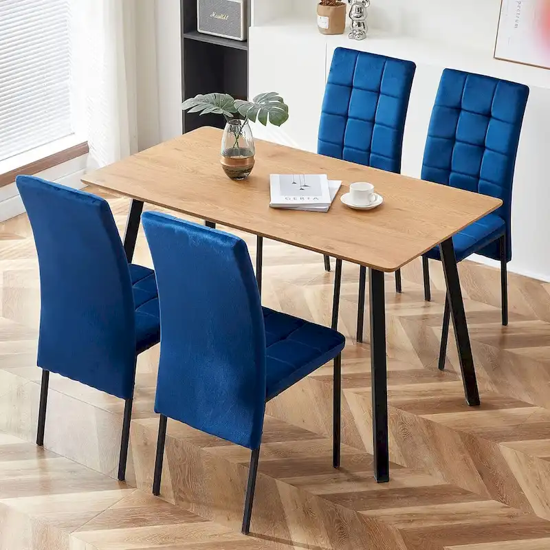 Howtai Upholstered Velvet Dining Chair High Back