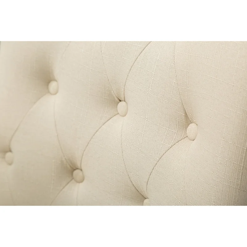 Roundhill Furniture Tufted Solid Wood Silver Nailhead Wingback Hostess Chairs (Set of 2)