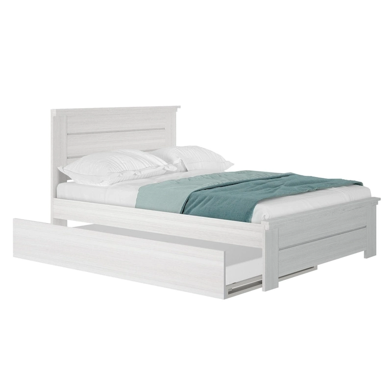 Plank and Beam Farmhouse Full Bed with Panel Headboard with Trundle