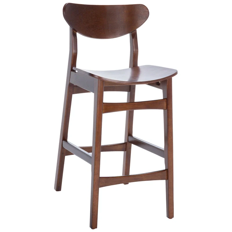 Counter Stool - Mid-Century Design (Walnut/Natural/Black/White)