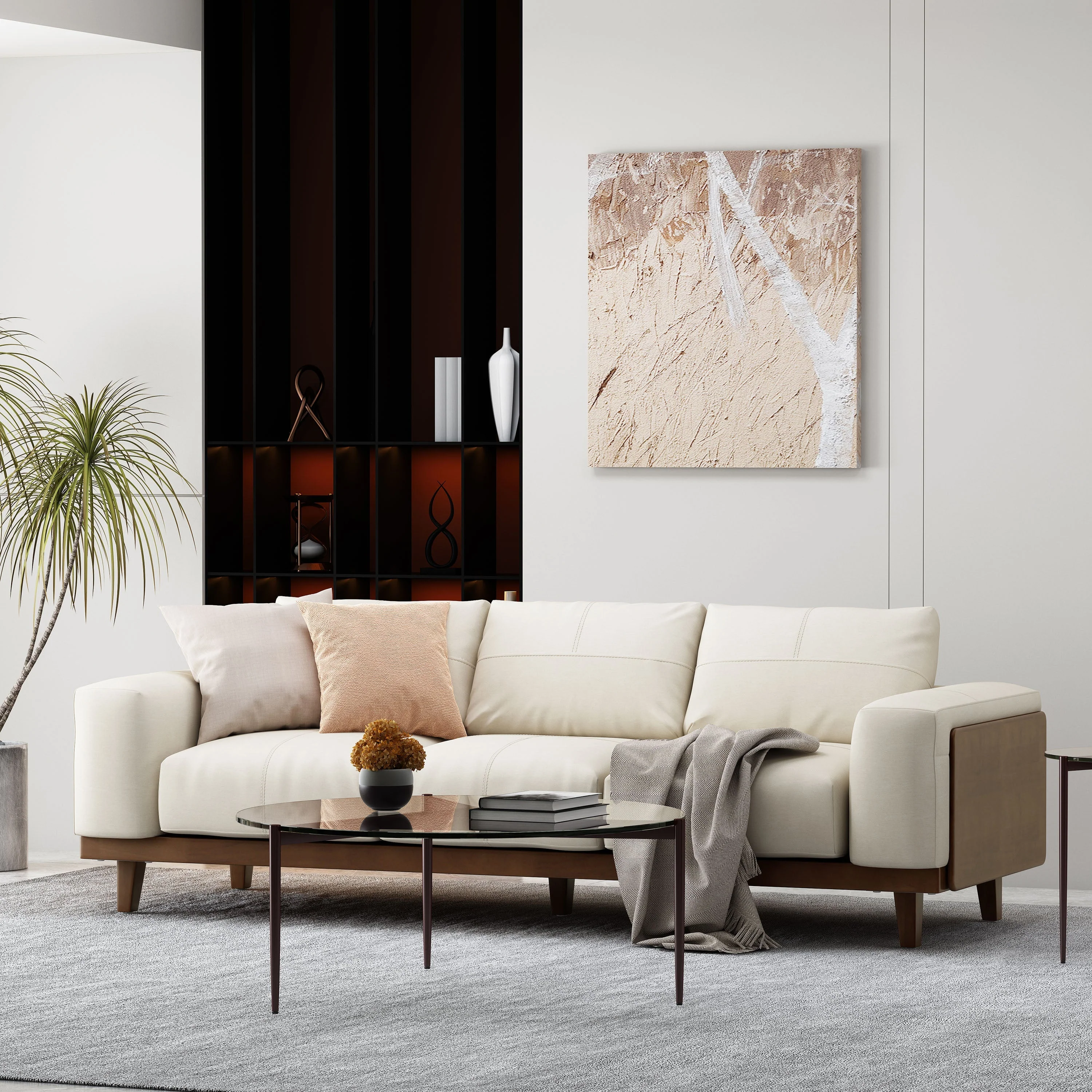 Connor Contemporary Upholstered Oversized 3 Seater Sofa