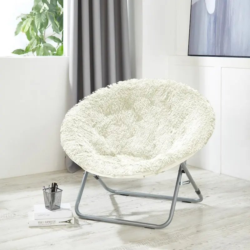Mongolian Oversized Faux Fur Moonchair
