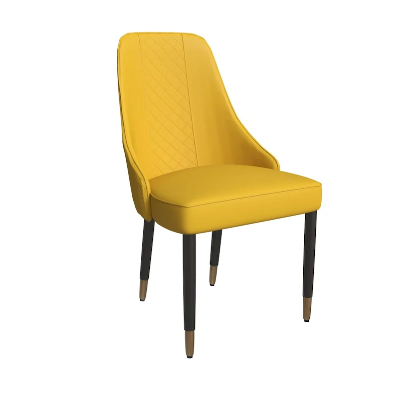 Dining Chairs with Fabric/Leather Seat and Black Oak Wood Legs