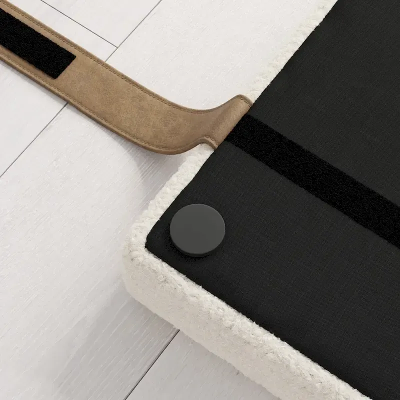 Boucle Fabric Wall-Mounted Upholstered Headboard with Adjustable Metal Rail – Twin, Queen or King