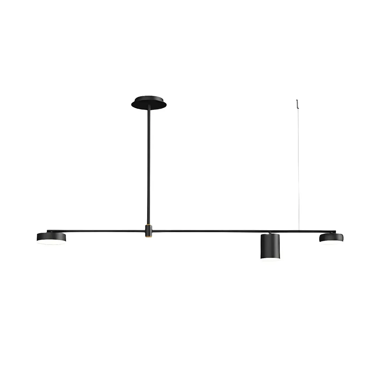 Modern Adjustable Black Linear Kitchen Island Light