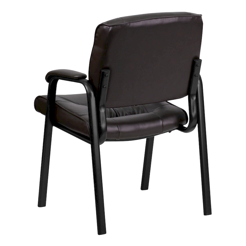 Upholstered Tufted Executive Reception Chair with Padded Arms - 23.25W x 26D x 36H
