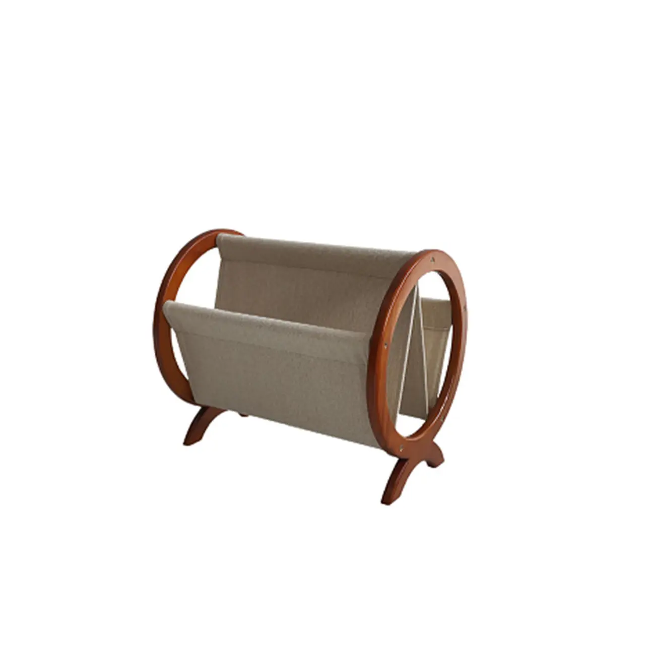 Traditional Narrow Traditional Circular Wooden Book Rack