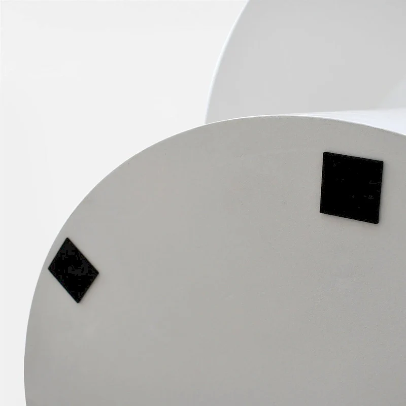 White Round Pedestal Dining Table 46-inch