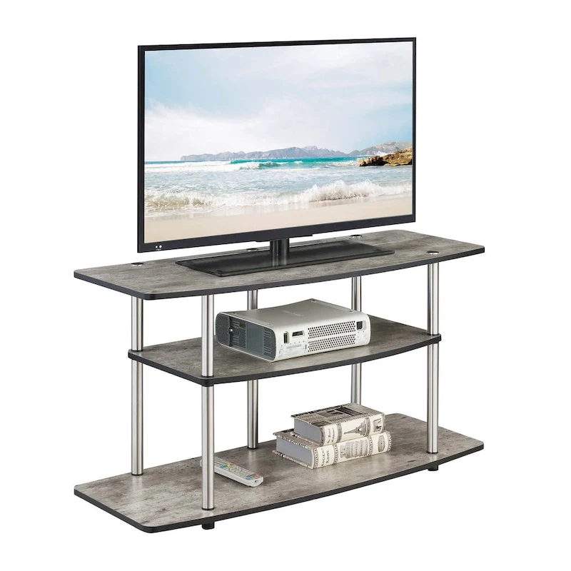 Convenience Concepts Designs2Go No Tools 3 Tier Wide TV Stand
