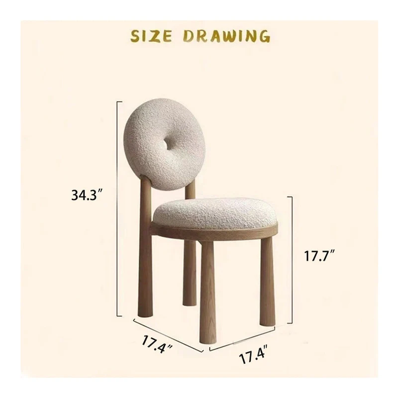 Round Back Vanity Chair