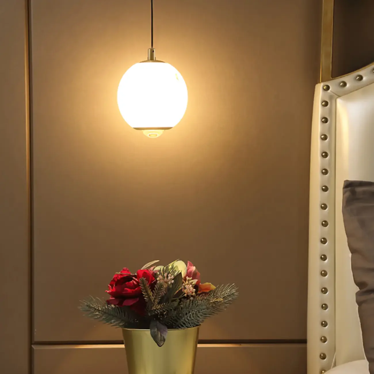 Modern Gold Globe Alabaster Kitchen Pendant Lighting