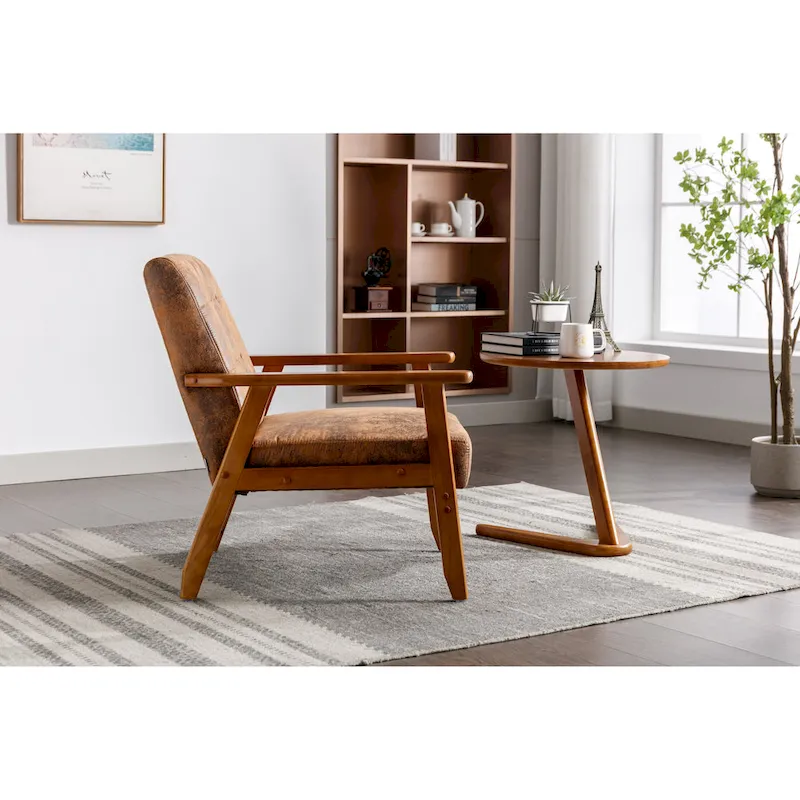 28.74 Tufted Accent Chair with Solid Wood Frame