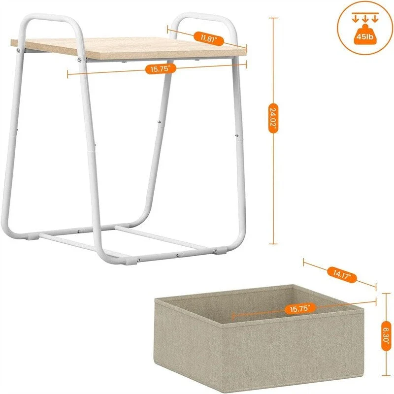 Side Table Set of 2 - 16.93D x 14.57W x 24.02H