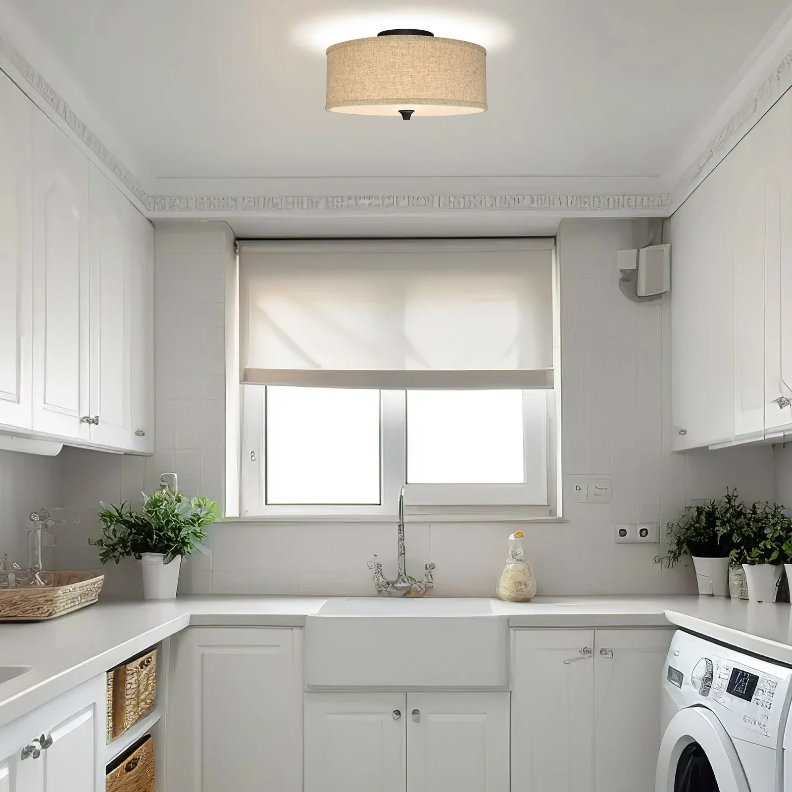 Newport 14 Modern 2-Light Semi-Flush Mount Ceiling Light