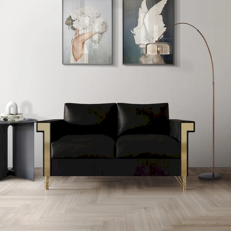 CraftPorch Luxurious Velvet Upholstered Loveseat