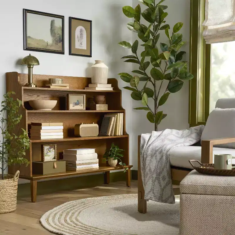Wide Waterfall Bookcase - Oak Brown - Hearth & Hand™ with Magnolia