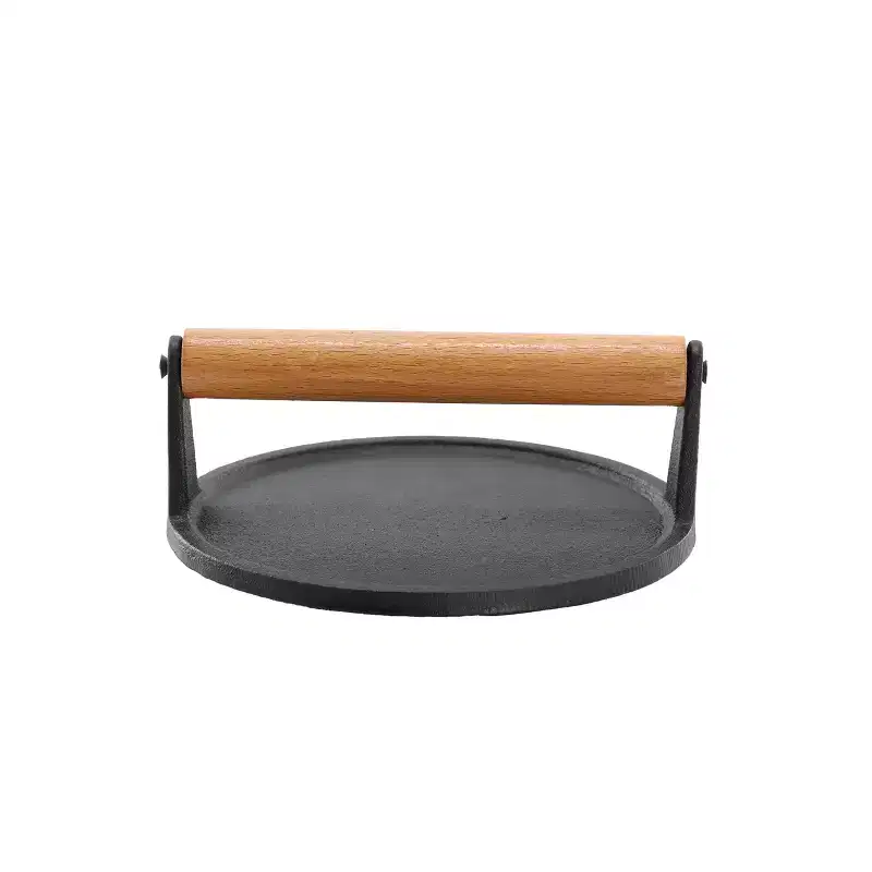 MegaChef 7.5 Inch Round Heavy Duty Cast Iron Grill Press