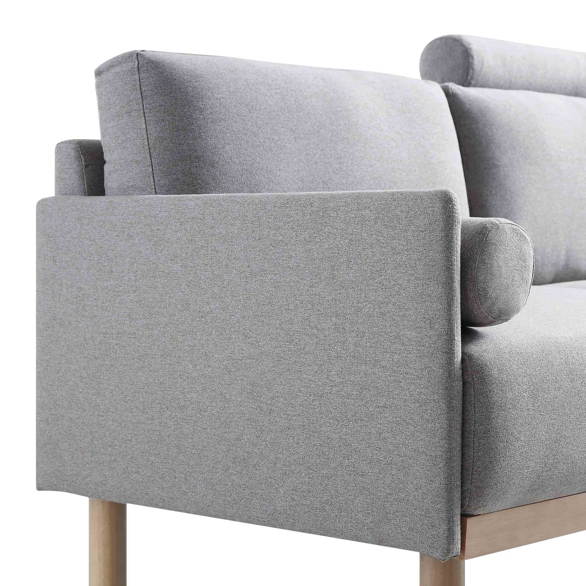 Gray Marl Fabric Sofa, 2-Seater