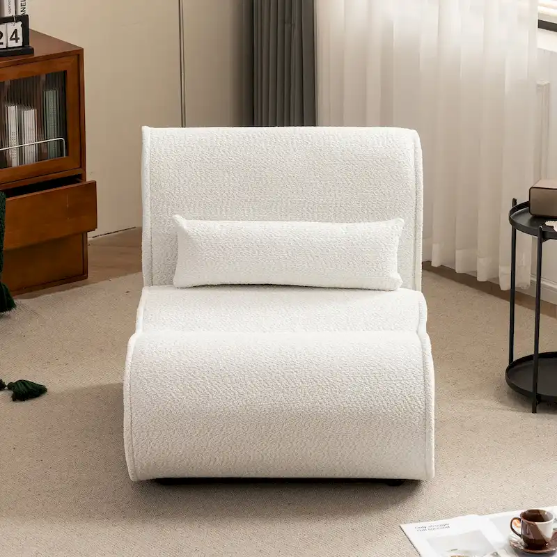 GDFStudio - Amelia Timeless Fabric Recliner with Ergonomic Design and Matching Pillows