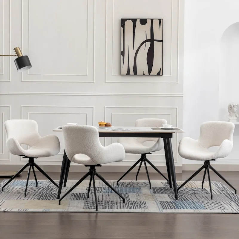 Swivel Dining Accent Chairs Set of 2 - N/A