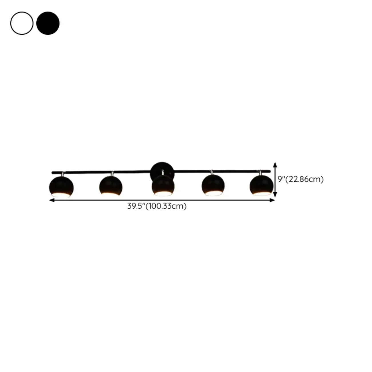 Adjustable Modern Linear Iron Globe Track Wall Sconce