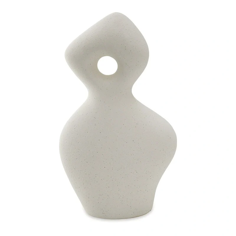 Signature Design by Ashley Arthrow Off-White Sculpture - 8.13 W x 5 D x 14.75 H