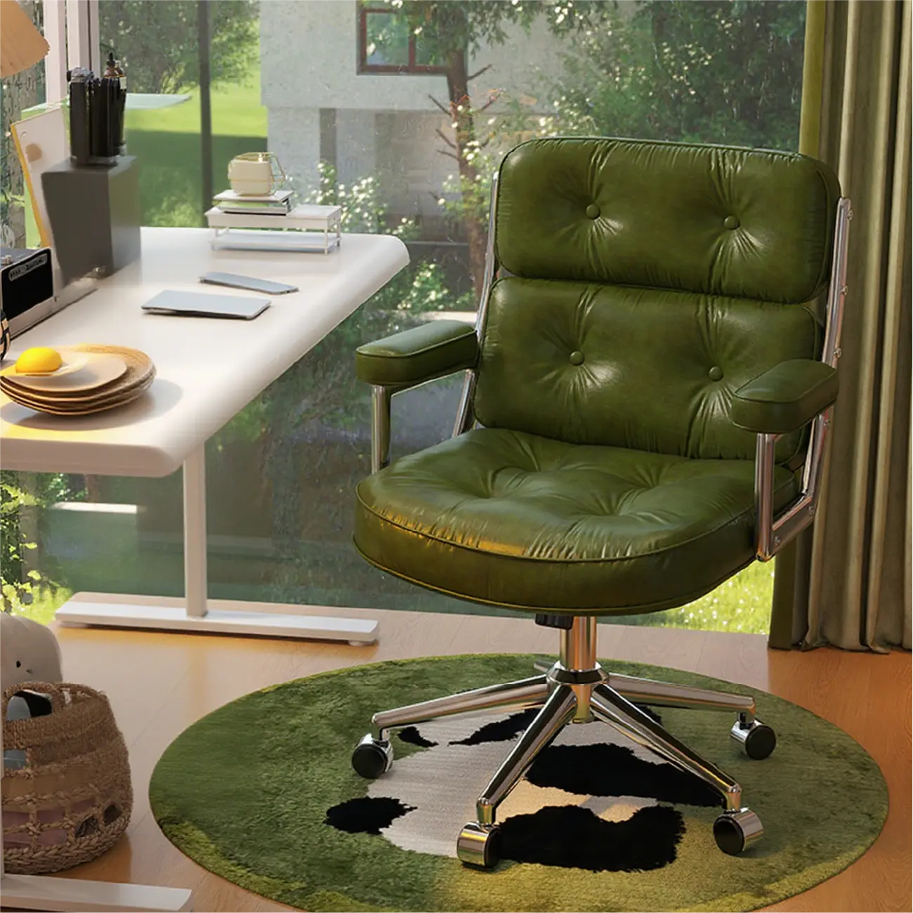 Modern Leather Adjustable Ergonomic Tilt Office Chair