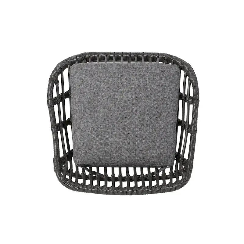 Oaks Aura 30-inch Modern Wood and Metal Patio Stool, Industrial Farmhouse Style Barstools, Set of 2