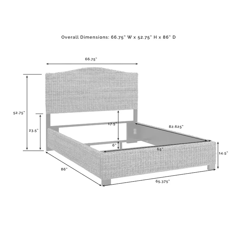 Queen Rattan Bed