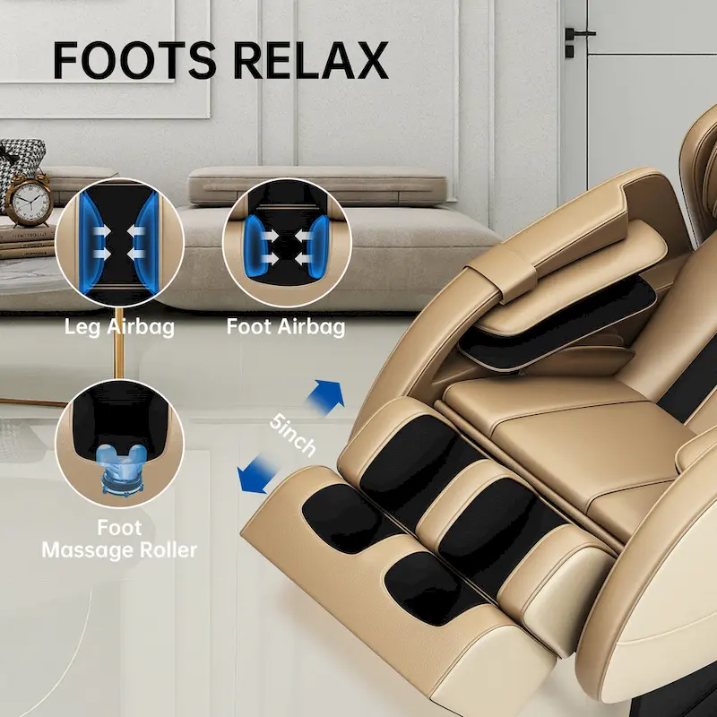 heated Full Body Massage Chair with zero gravity mode and Bluetooth music player