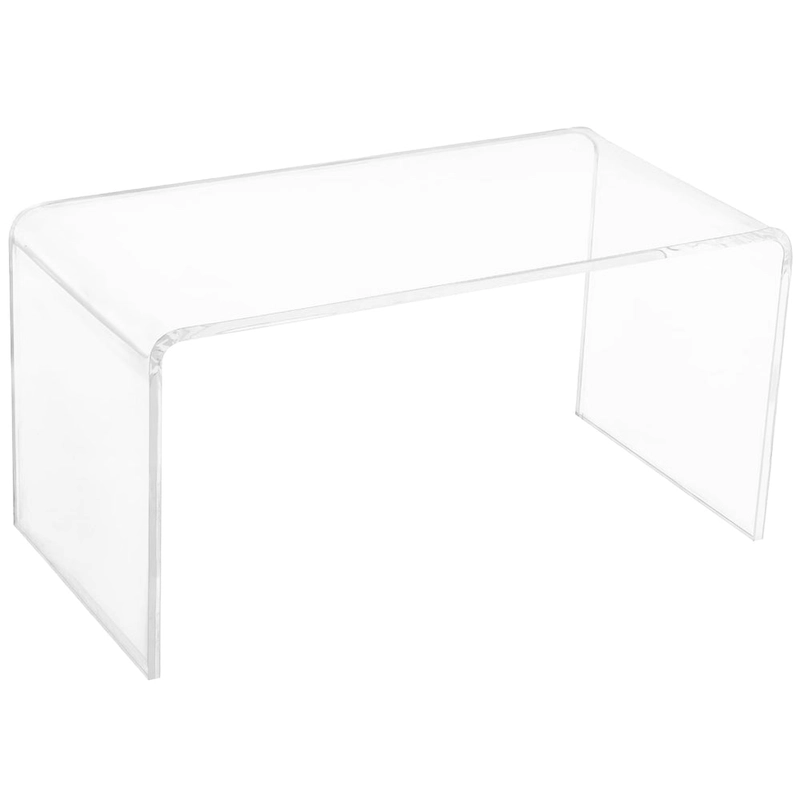 HomCom 32  Long Rectangle All Acrylic 20mm Thick Waterfall Coffee Table, Clear