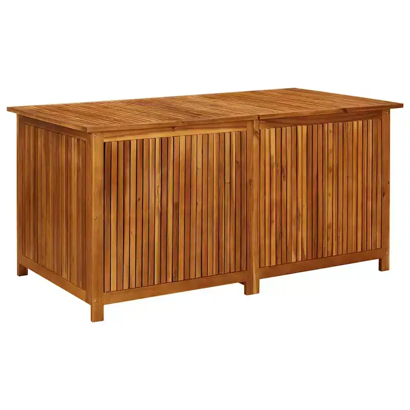 Storage Box Solid Acacia wood, Polyethylene 59.1 x 31.5 x 29.5 in