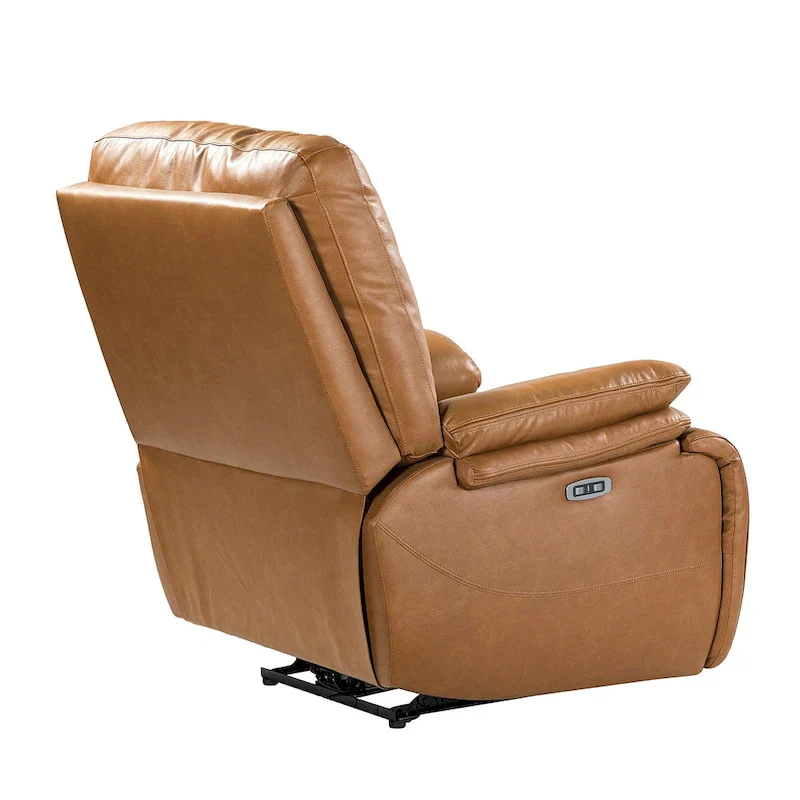 Clara Genuine Leather Power Recliner with Cushion Padded, Set of 2