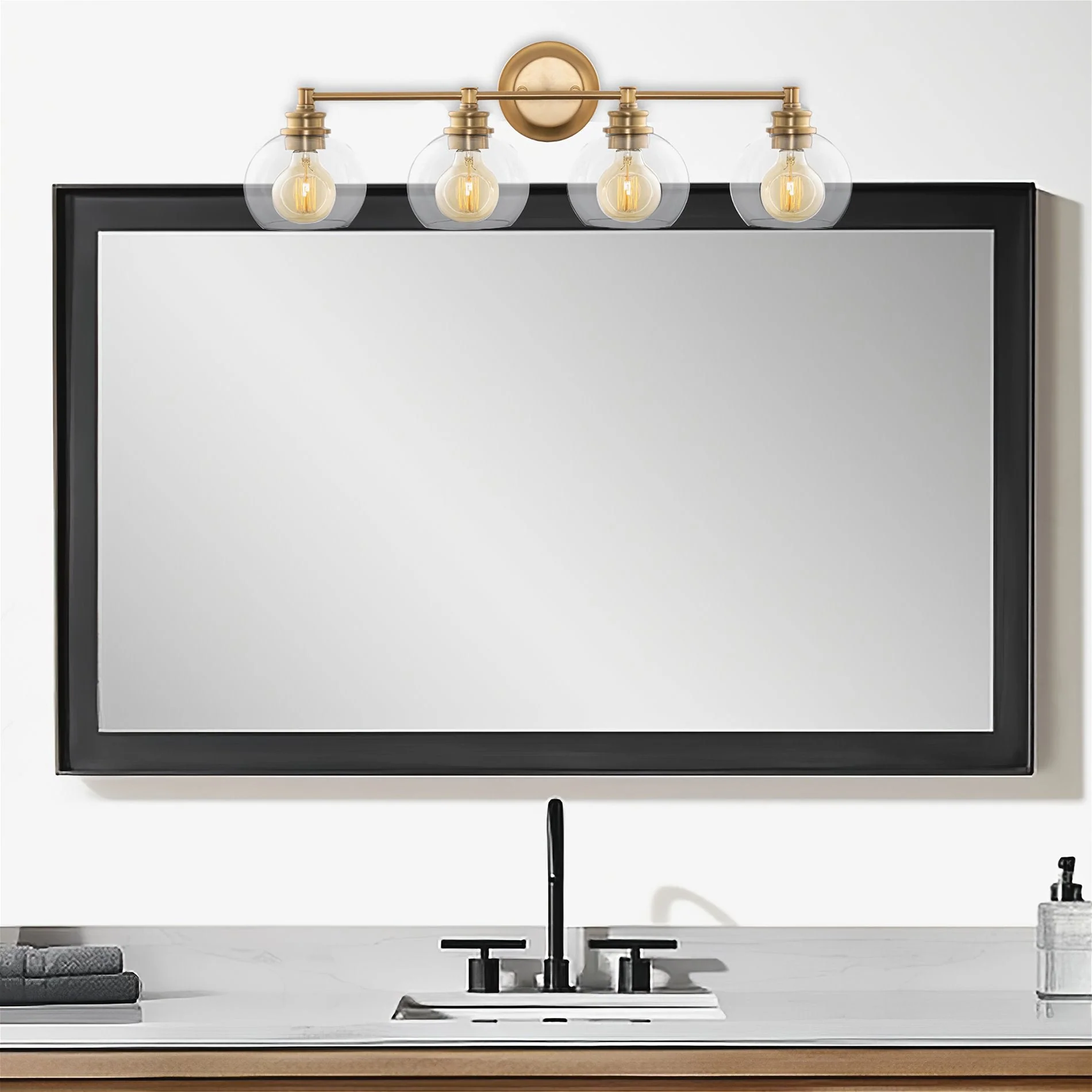 Odette 6 Clear Globe Glass Shades / Replacement Glass, 2-Pack