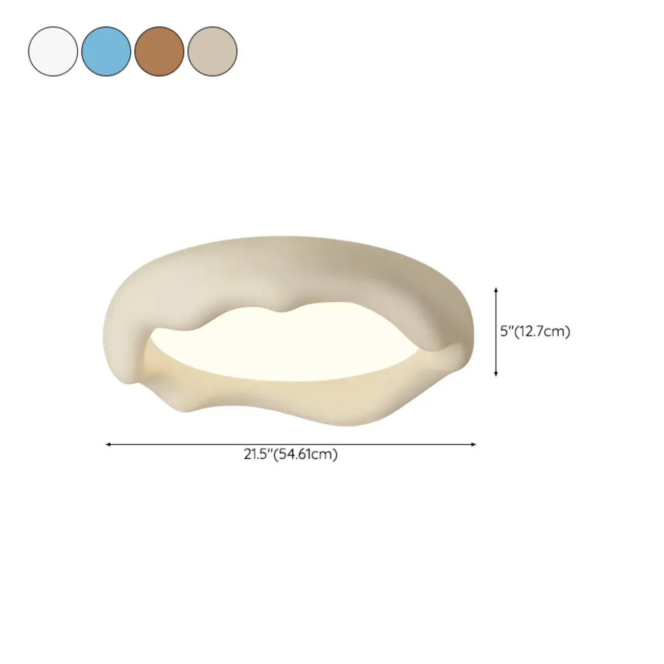 Acrylic Artistic Melting Cream Design Flush Ceiling Light