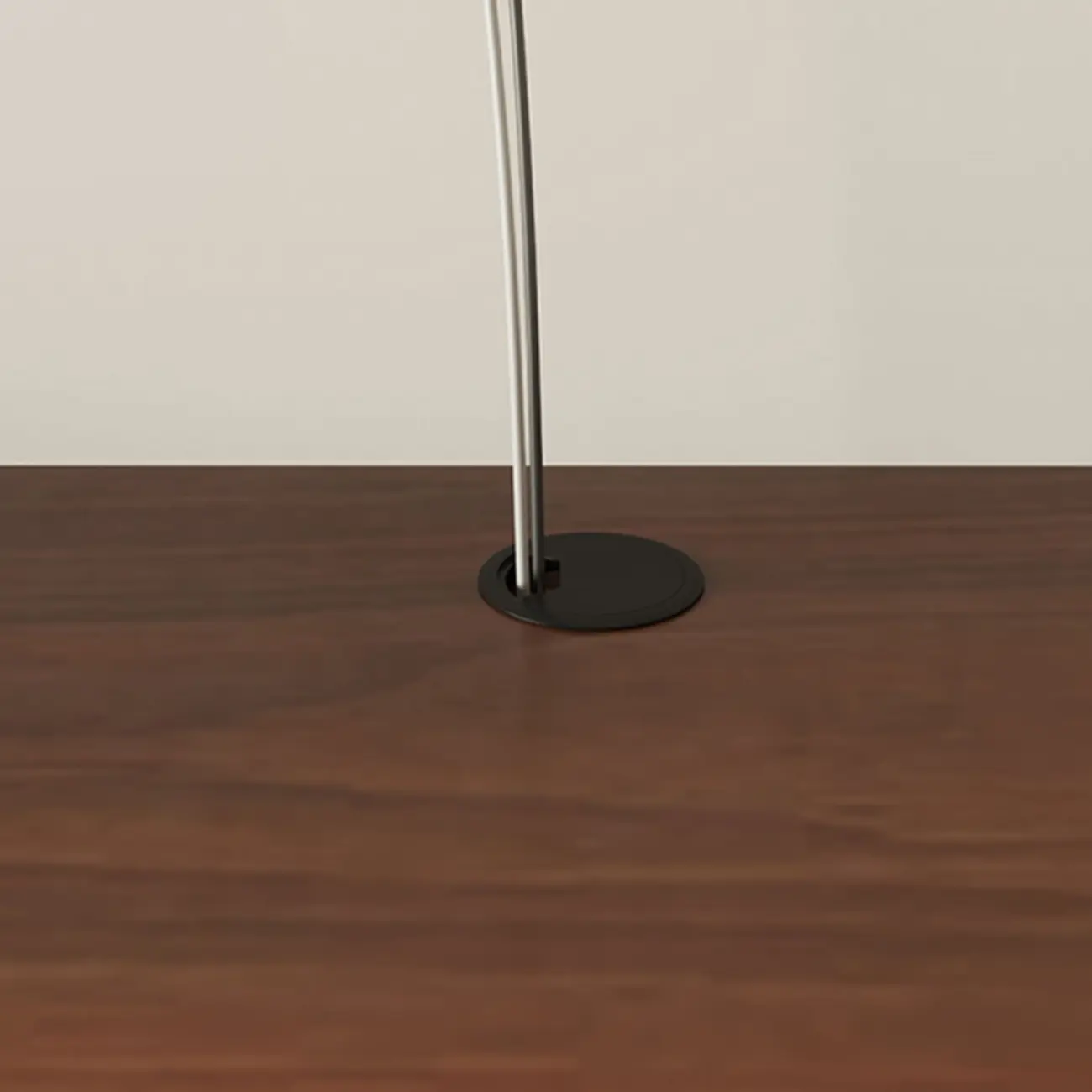 Walnut-Black Wood Drawers Floating Mount TV Stand Wall-Mounted